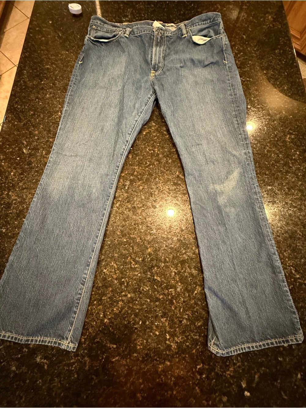 Men's Classic Blue Denim Jeans - Casual Straight Fit